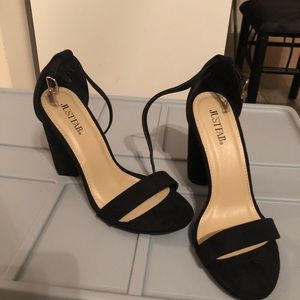 JustFab round blocked heel